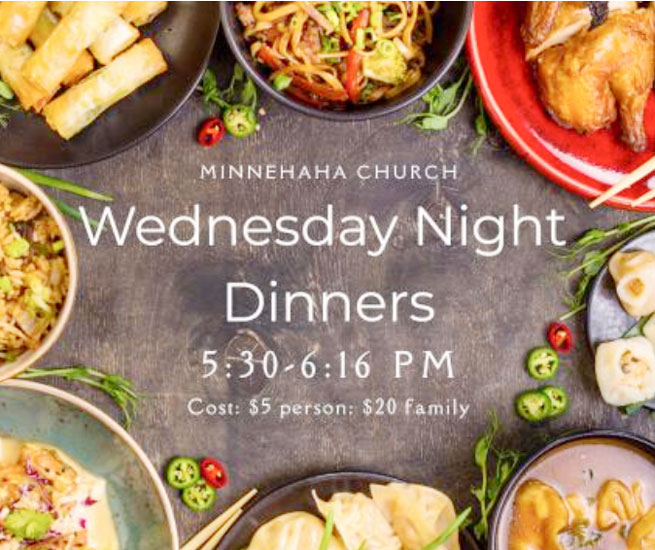 Join us for Wednesday Night Dinners at 5:30 p.m. most every week